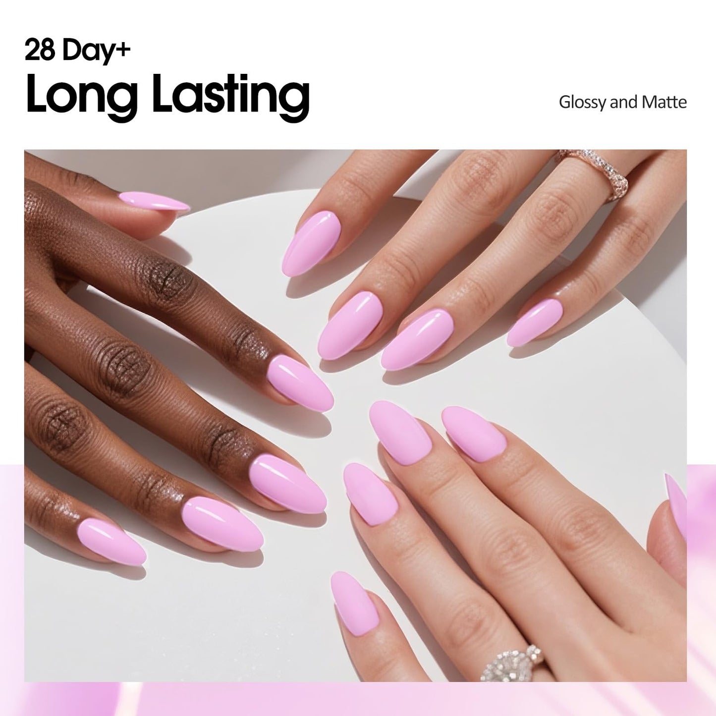 VENALISA Light Purple Gel Nail Polish, 1 Pcs Lavender Gel Polish Pastel Purple Color High Gloss Soak Off U V Nail Manicure Salon and DIY at Home Gifts for Women