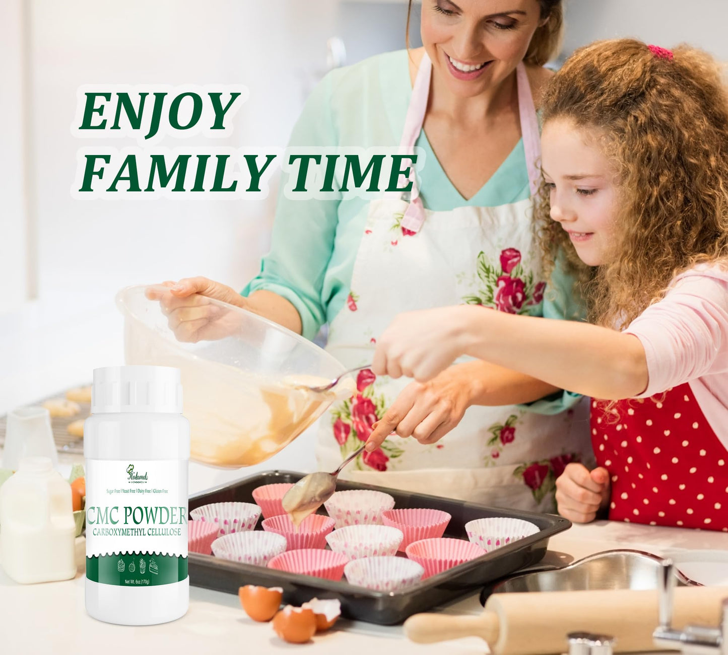 6oz CMC Powder, 100% Pure CMC Powders for Fondant, Premium Tylose Powder Ice Cream Stabilizer, Food Grade Thickener and Water Retention Agent for Frostings, Cake Decoration, Frozen Food, Candy, Yogurt