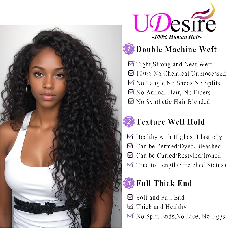 Brazilian Water Wave Hair Bundles 10-26in 100g 1B# Natural Black 100% Human Virgin