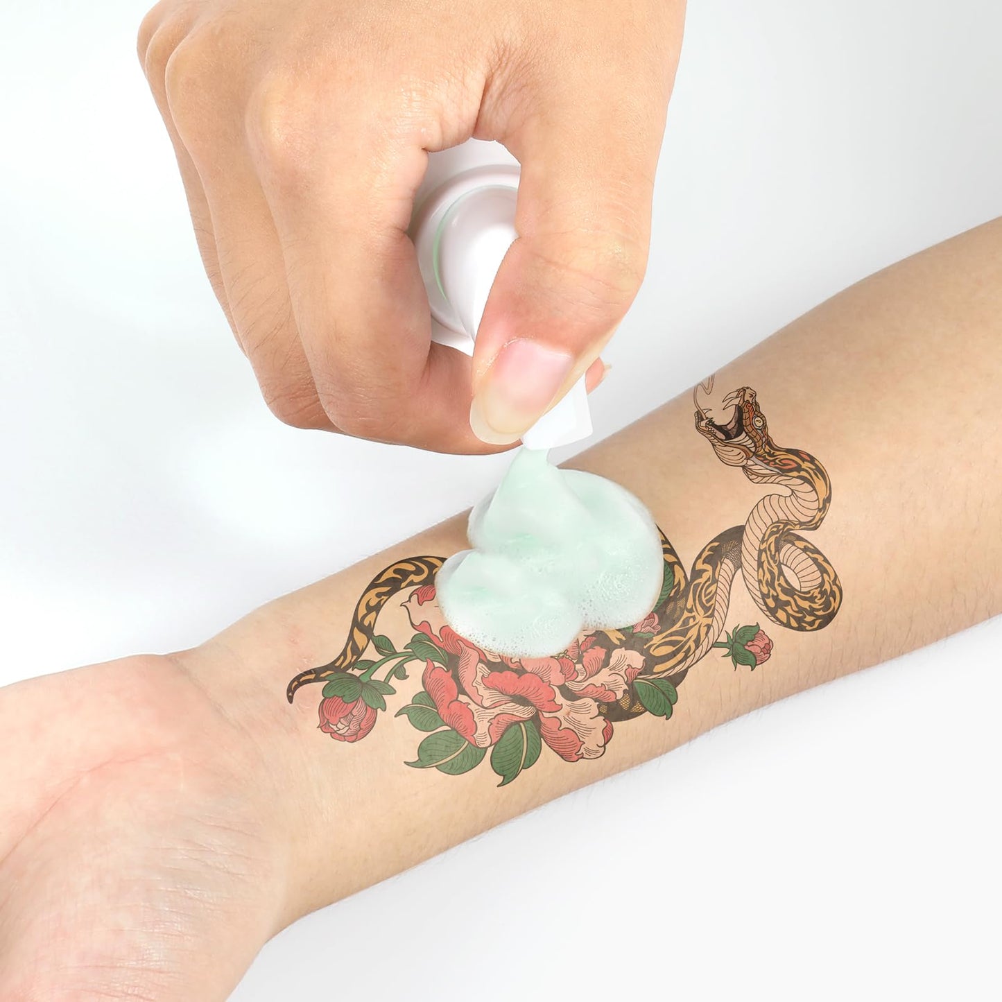 iseheri Ultra Concentrated Green Tattoo Soap 4OZ with Foaming Bottle 120ml, Tattoo Soap Tattoo Supplies for Tattoos Piercings, Clean Skin Equipment