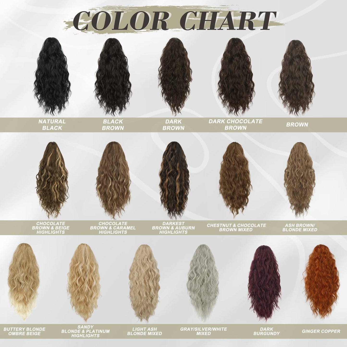 BARSDAR Red Ponytail Extension - 18 Inch Claw Clip Ponytail Hair Extensions for Women - Curly Wavy Multi Layered Synthetic Clip in Ponytail Hairpieces Daily Party Halloween - Dark Burgundy