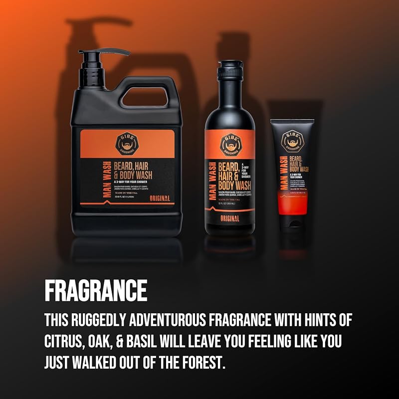 GIBS Grooming Man Wash Shampoo & Biofuel Conditioner 33.8 fl oz Each Bottle - 2-Pack Variation