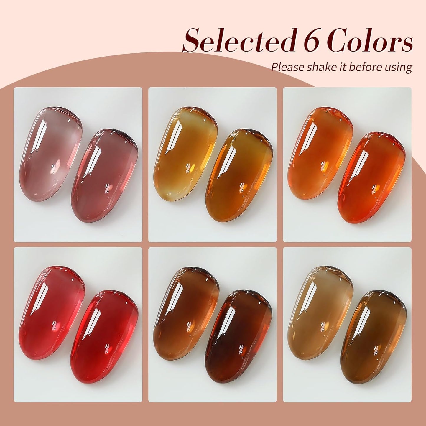 Born Pretty Neon Jelly Gel Nail Polish Set - Halloween Colors, Soak Off UV/LED for Salon & DIY