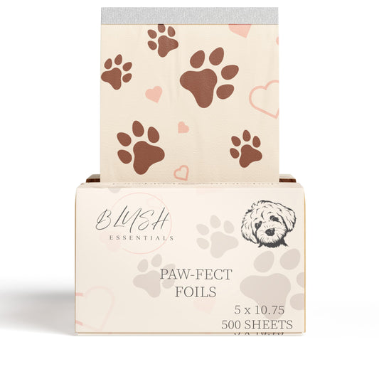 Paw-Fect Foils Hair Salon Pop Up Foils, Aluminum Foil Sheets for Highlighting and Coloring, Salon Hair Foils, 5"x10.75", 500 Foil Sheets