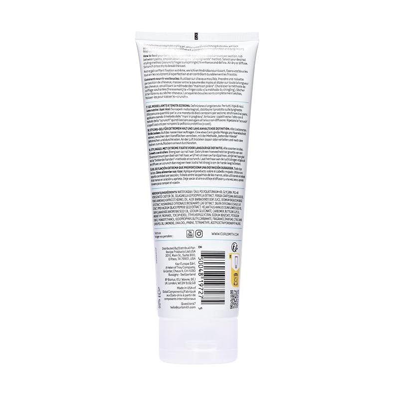 Curlsmith In-Shower Style Fixer Strong Hold Gel for Curls – 8 Fl Oz