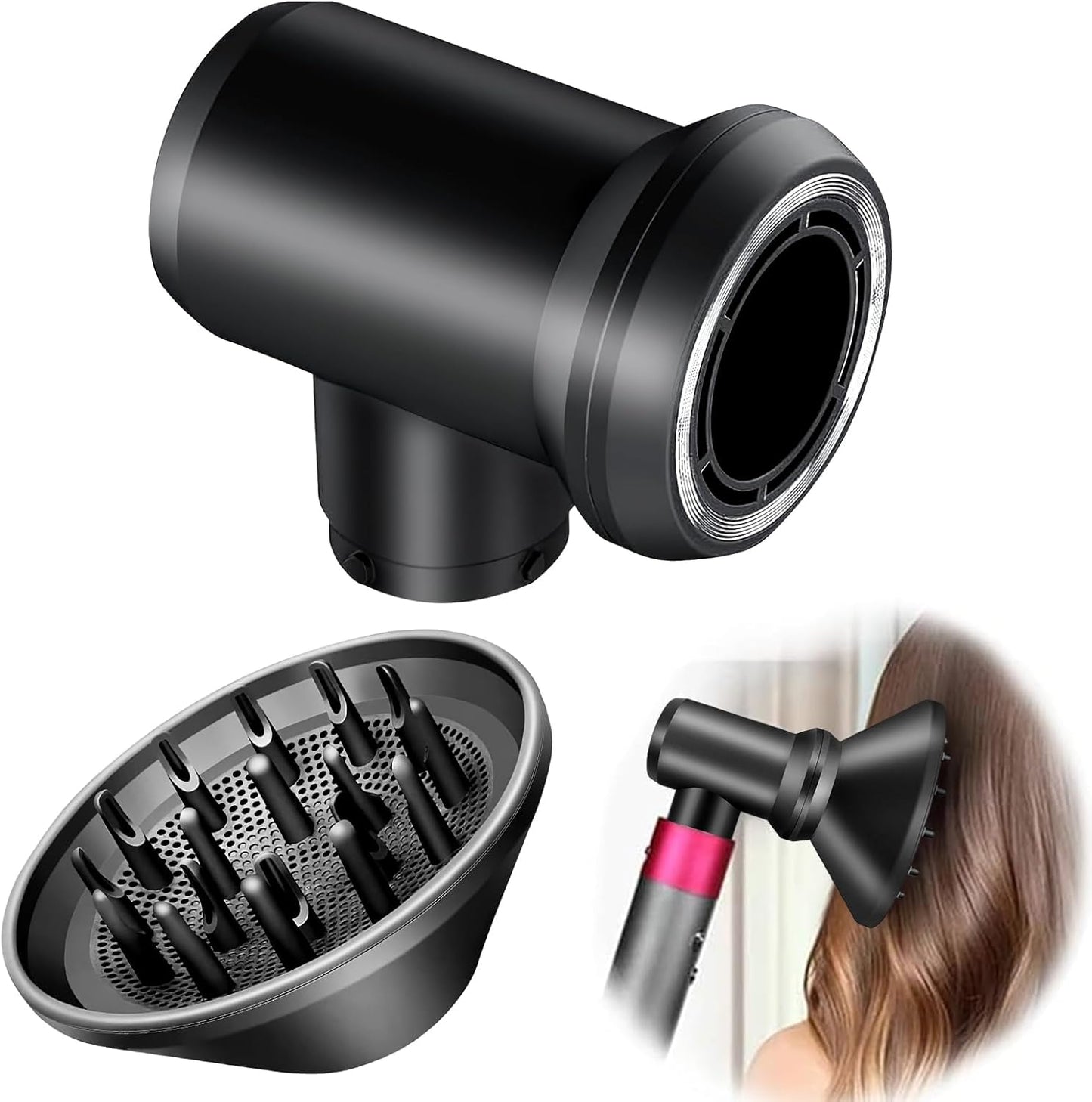 Dyson Airwrap Diffuser & Adaptor Set - Transform Your Styler into a Hair Dryer