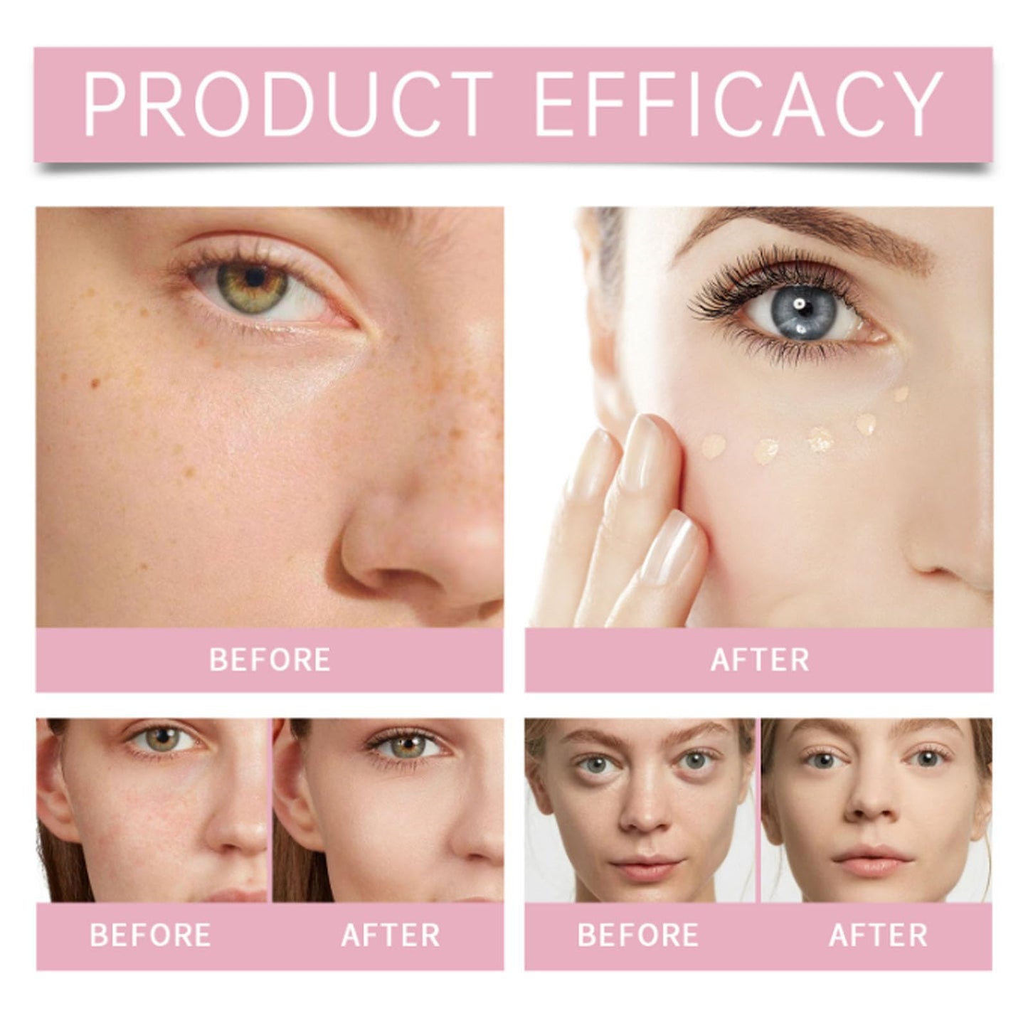 Under Eye Brightener, Brightening Cream Concealer, Under Eye Perfection Corrector, Full Coverage Under Eye Concealer Moisturizing Smooth Waterproof for Dark circles 2pcs (Natural)