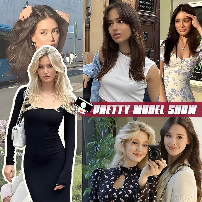 7Pcs Clip-In Hair Extensions - Real Human Hair, Ash Blonde Highlights, 12 Inch, Double Weft, Golden Blonde