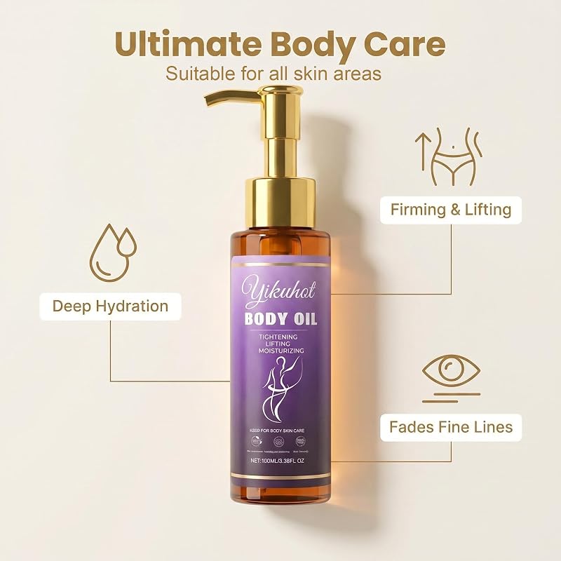 Firming Body Oil for Women, 3.4 fl oz – Rose Variation