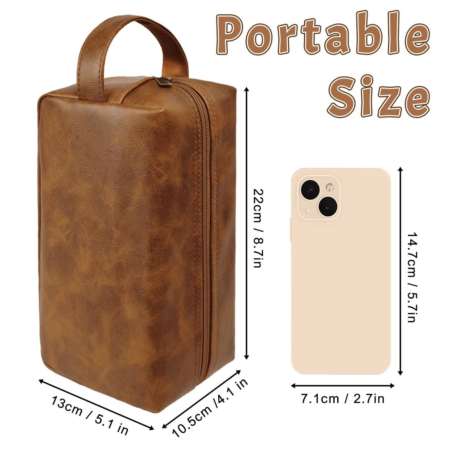 Groomsmen Gifts, Personalized Men Toiletry Bag, Leather Travel Bag for Him, Shaving Kit, Custom Grooming Kit for Boyfriend, Husband Birthday Anniversary Wedding Gifts