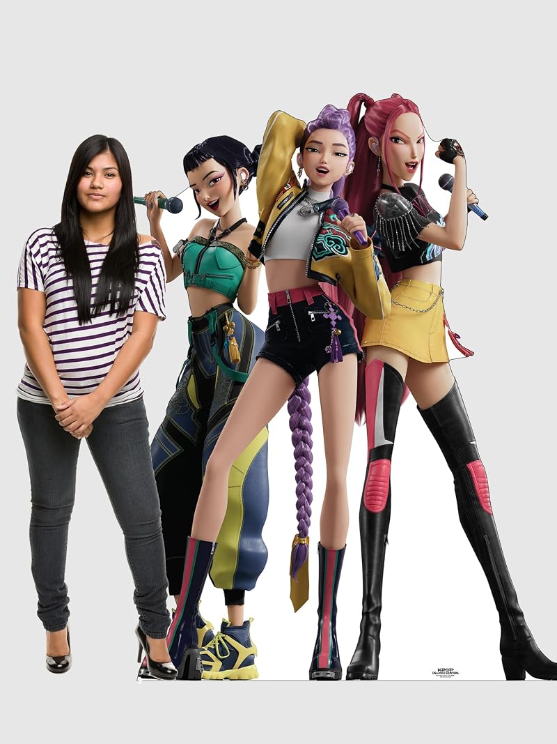 Life-Size KPop Demon Hunters Standee – Officially Licensed Rumi, Mira & Zoey Cardboard Cutout Display