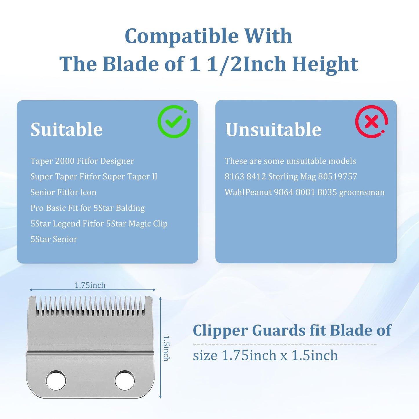 CR8GR8 Hair Clipper Guards, 3 Count - Includes NO.10, NO.12, NO.16 - Fits Most Wahl Clippers, 1.5 inch & 1.25 inch & 2 inch, Gray
