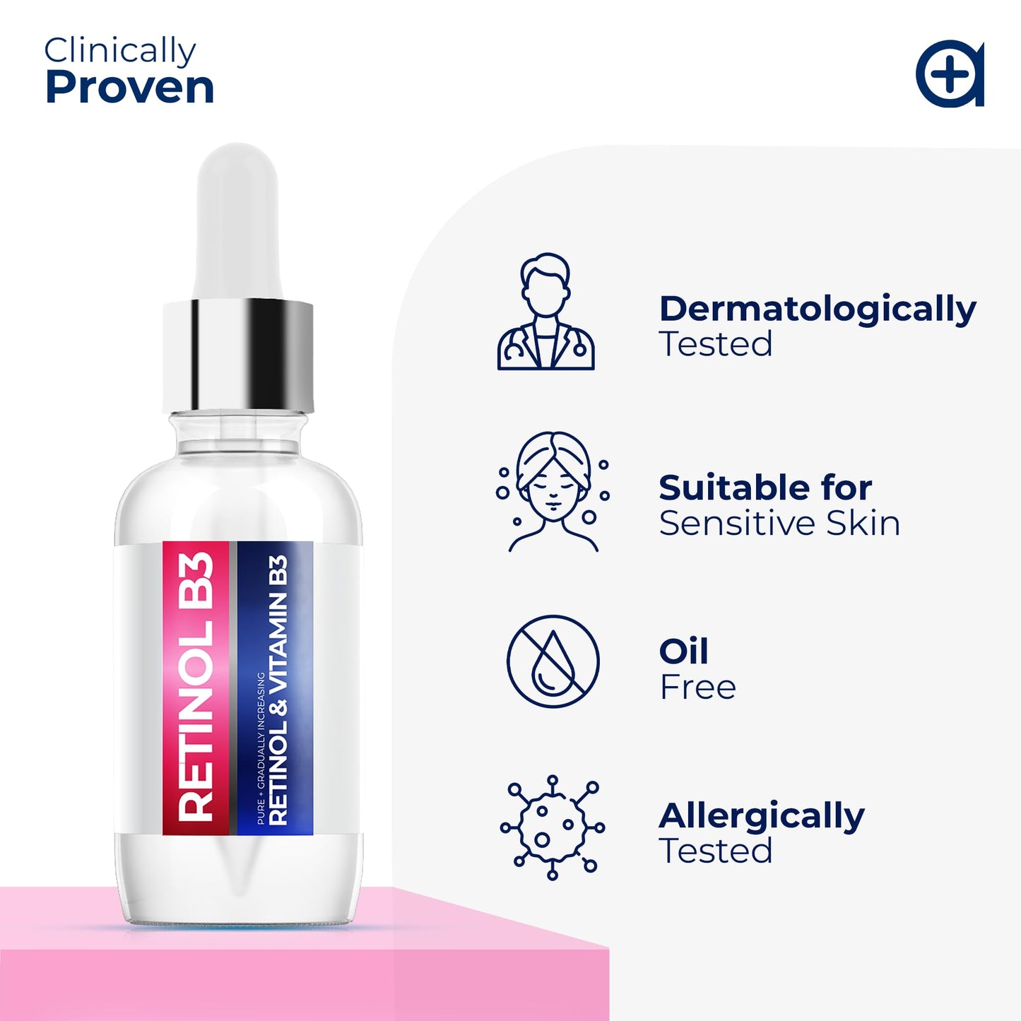 Resurfacing Retinol Serum for Face with Vitamin B3 - Retinol Total Package Serum for Anti Aging, Wrinkles, Fine Lines, Acne Scar and Sun Spots for a Radiant Complexion - Boost Collagen and Hydrates