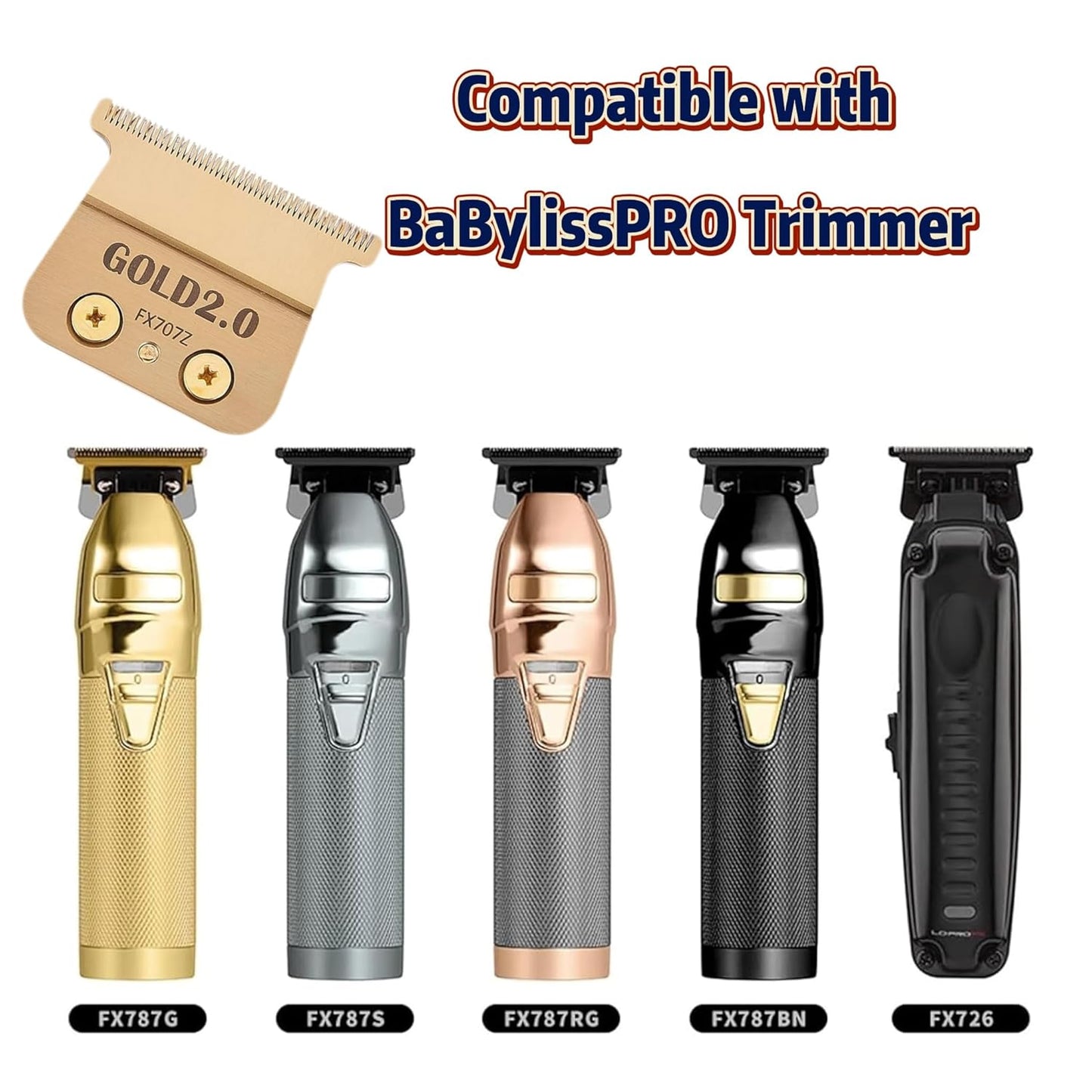 BaByliss PRO FX707Z Replacement Trimmer Blades for FX787 & FX726 - DLC 2.0 (1 Pc)