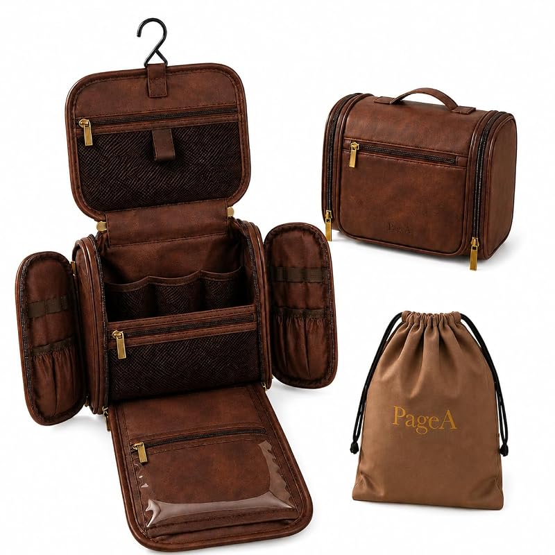 Compact Hanging Toiletry Organizer Bag for Travel