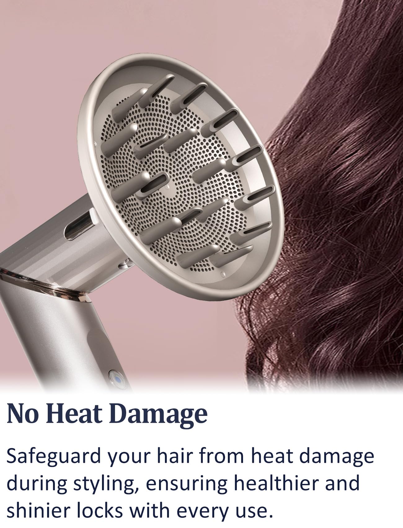 Diffuser Attachment for Shark FlexStyle Air Styling & Drying System, Enhance Natural Curls Accessories for Flex Style Dry Styler, Styling Tool for Wavy, Curly, Coily Hair, Grey