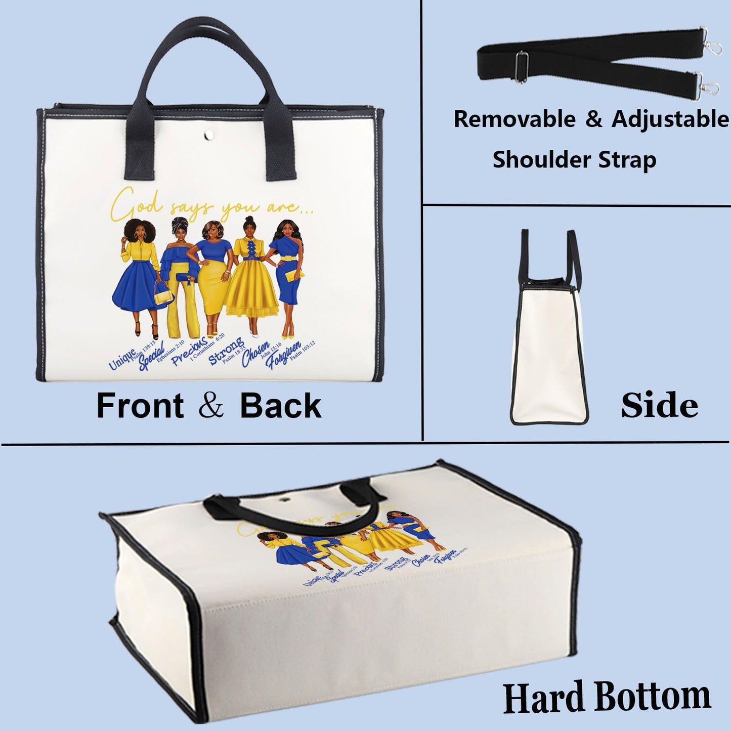 WZMPA SGR Cosmetic Makeup Bag Greek Sorority Gift God Says You Are Sorority Makeup Zipper Pouch Bag 1922 SGR Paraphernalia (God Says SGR-TB)