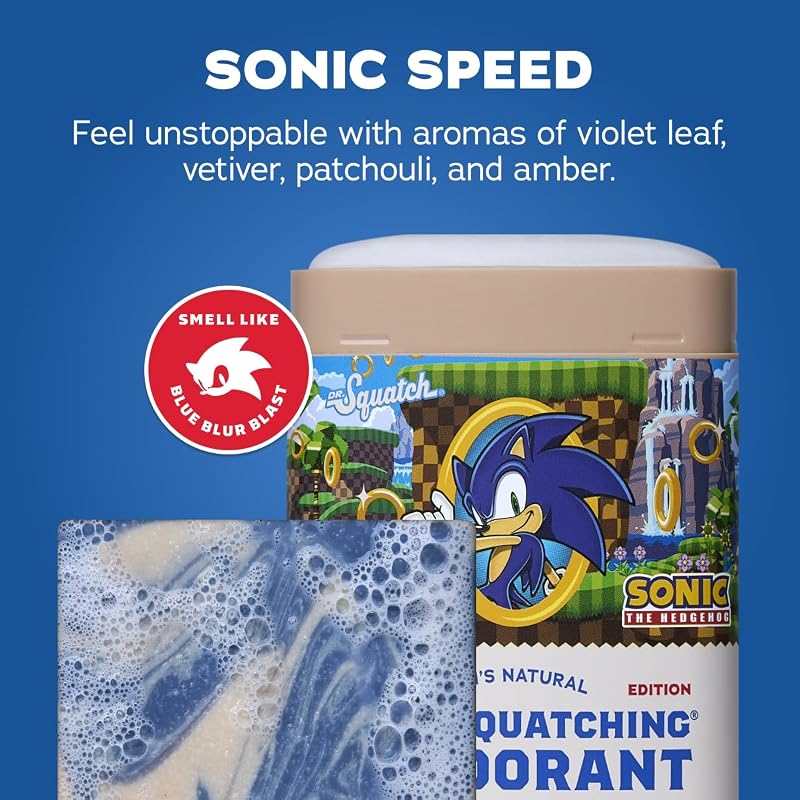 Sonic-Powered Dr. Squatch Natural Bar Soap & Deodorant 3-Pack – Sonic Speed+5oz