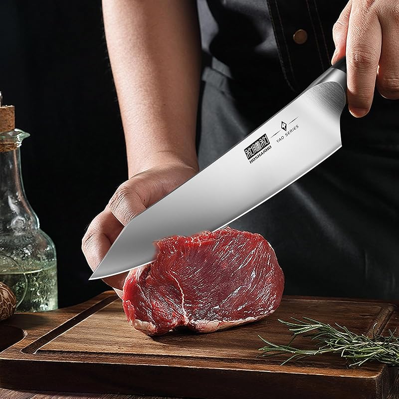 HOSHANHO 8'' Chef Knife, 7'' Santoku & 3.75" Fruit Knife Set - High Carbon Japanese Steel