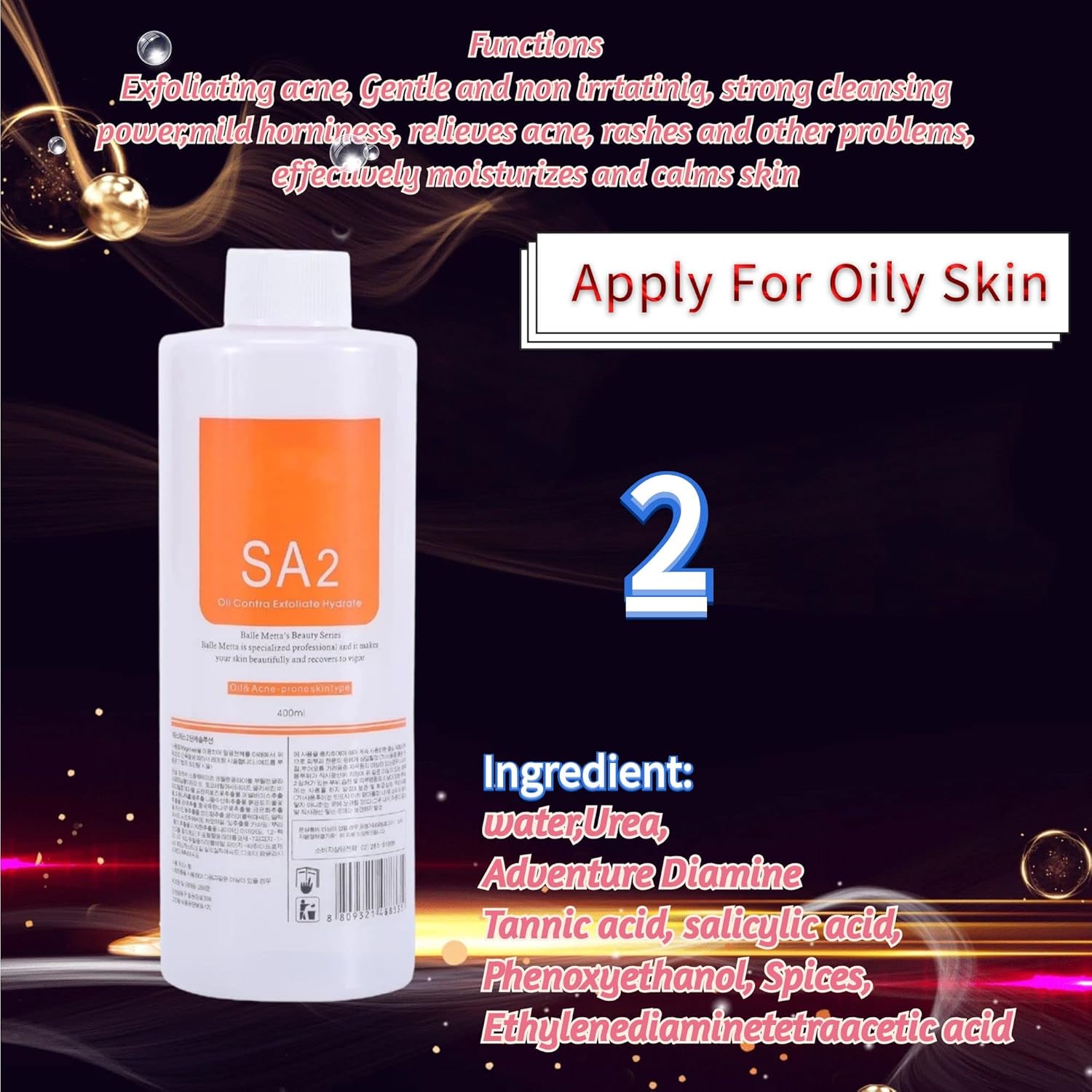 Aqua Peeling Solution - Top Salon Skin Scrub for Hydration & Exfoliation (40 fl oz)