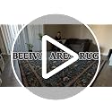 Beeiva Vintage Botanical Bird 8x10 Washable Rug Dark Green & Blue Non-Slip Large Carpet for Living Room & Bedroom