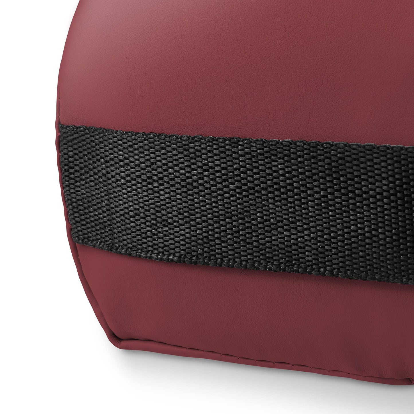 Saloniture 3/4 Jumbo Round Massage Table Bolster Pillow Pad - 26 x 9 x 6-1/4 Inch - Burgundy