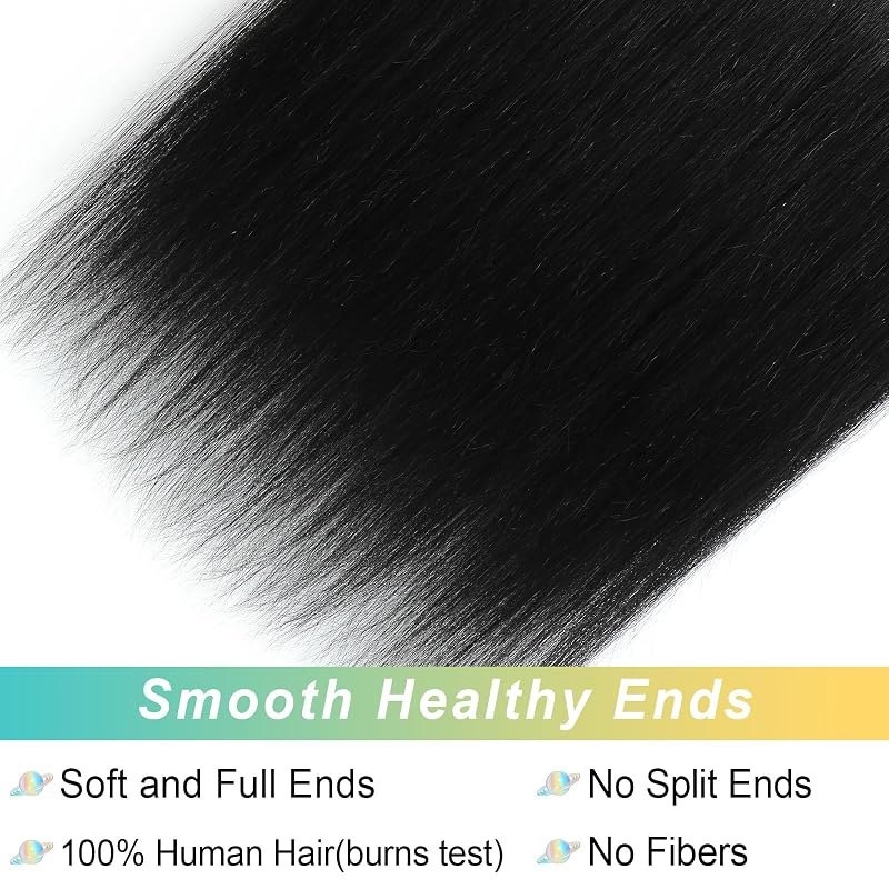 Natural Black 18 Inch Brazilian Virgin Straight Hair Bundle - 1 Bundle, AnJudyReid Variation