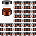 Variation of THIS listing: Amber 48 Pack 0.7 oz Glass Jars with Lids - Cosmetic Container