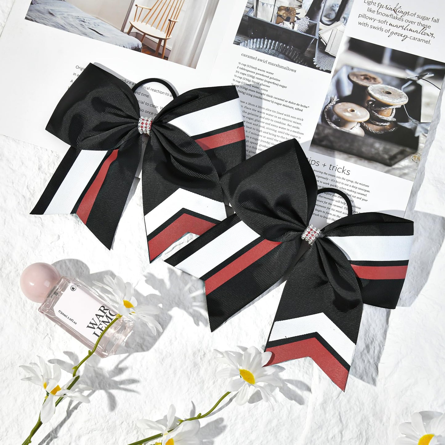 12PCS Cheer Bows Bulk Glitter Cheerleading Bows Girls Hair Bows Cheer Bows Elastic Band Ponytail Holder for Cheerleaders Teen Girls College Sports Competition