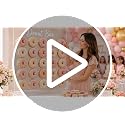 Acrylic Donut Wall Display Stand for Events and Dessert Tables - 26 x 22 in