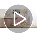 Foldable Faux Fur Lounge Chair - Pink Comfy Saucer Chair for Living Room & Bedroom