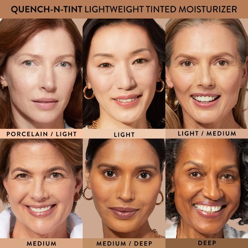 LAURA GELLER NEW YORK Quench-n-Tint Hydrating Foundation - Medium - Sheer to Light Buildable Coverage - Natural Glow Finish - Lightweight Formula with Hyaluronic Acid
