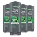 Dove Men+Care Body Wash Mineral + Sage 4 Count for Men's Skin Care Effectively Washes Away Bacteria While Nourishing Your Skin 18 oz