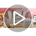 Pink Godmother Proposal Gifts Set with Tumbler, Candle, Canvas Bags — 4 Pack