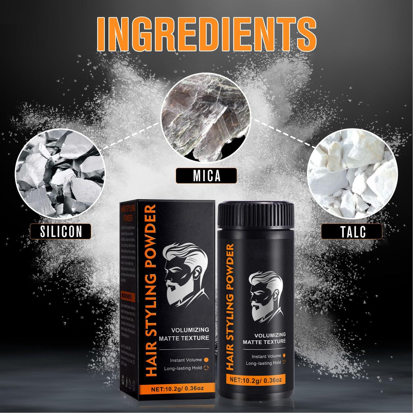 ARCHIDATE Hair Styling Powder for Men and Women, Matte Finish Non-Greasy Hair Texture Powder, Long-Lasting Hold for All Hair Types, Increase Hair Thickness and Volume, Scent Free, No Residue