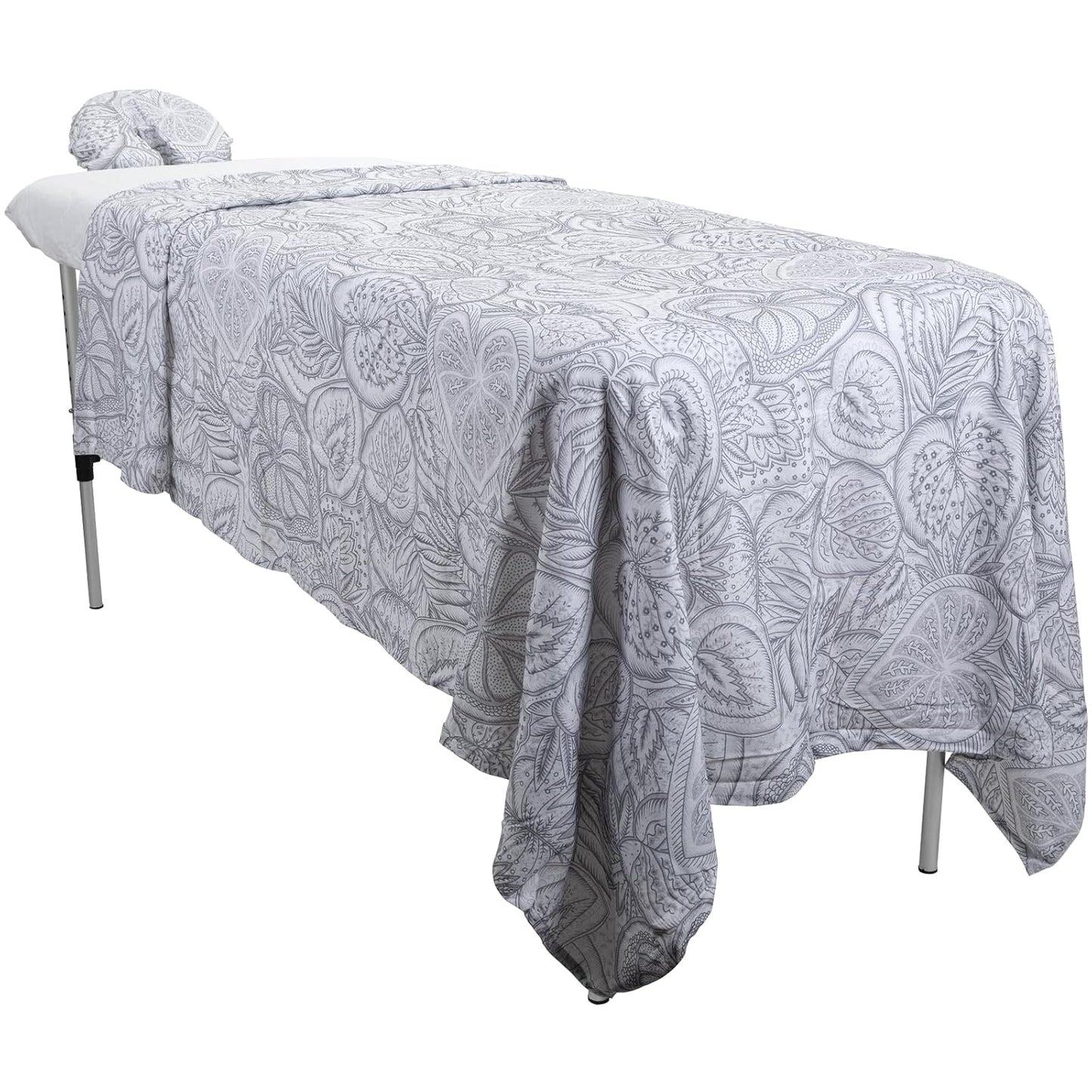 Premium Designer Flannel Massage Sheet Set - 3-Piece, Island Tranquility for Massage Tables