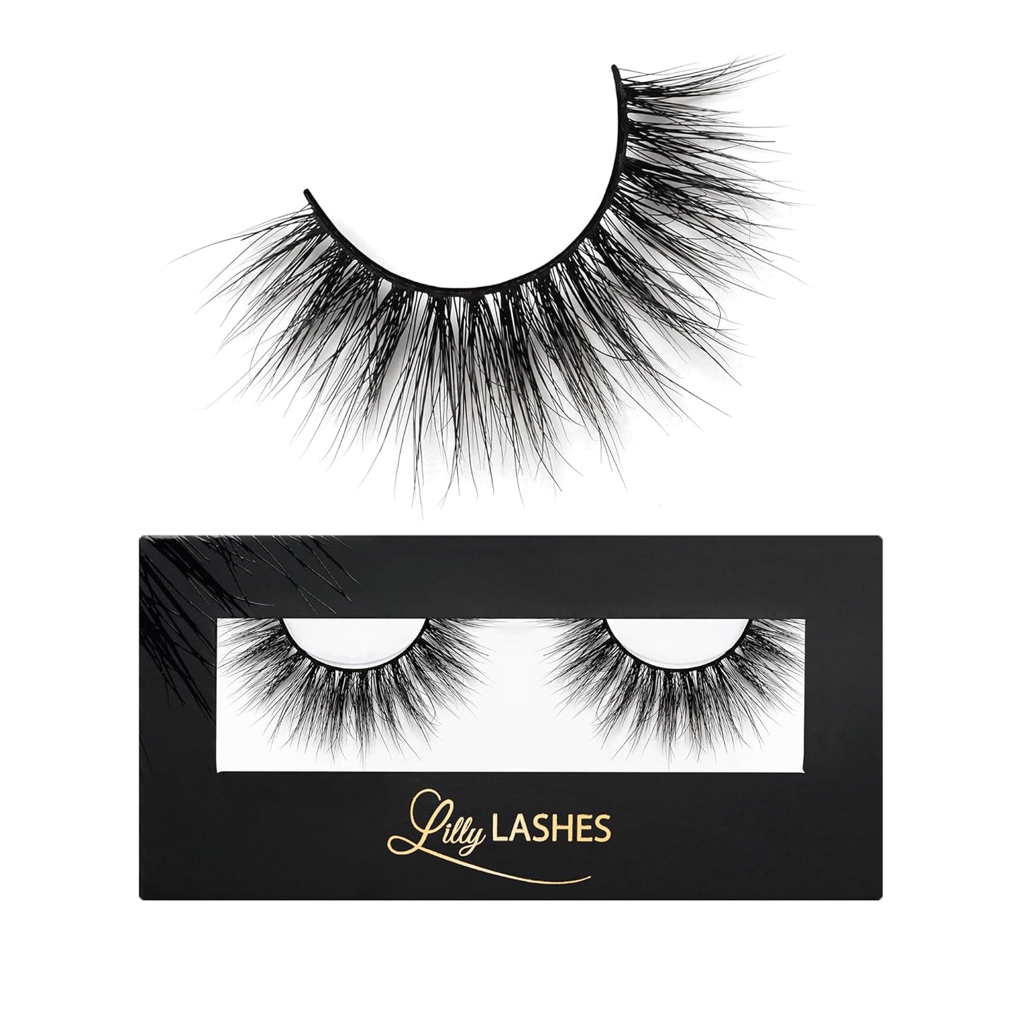 Miami Flare 3D Mink Lashes by Lilly Lashes | Reusable Wispy & Fluffy Strip Eyelashes