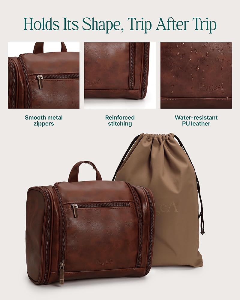 Compact Hanging Toiletry Organizer Bag for Travel