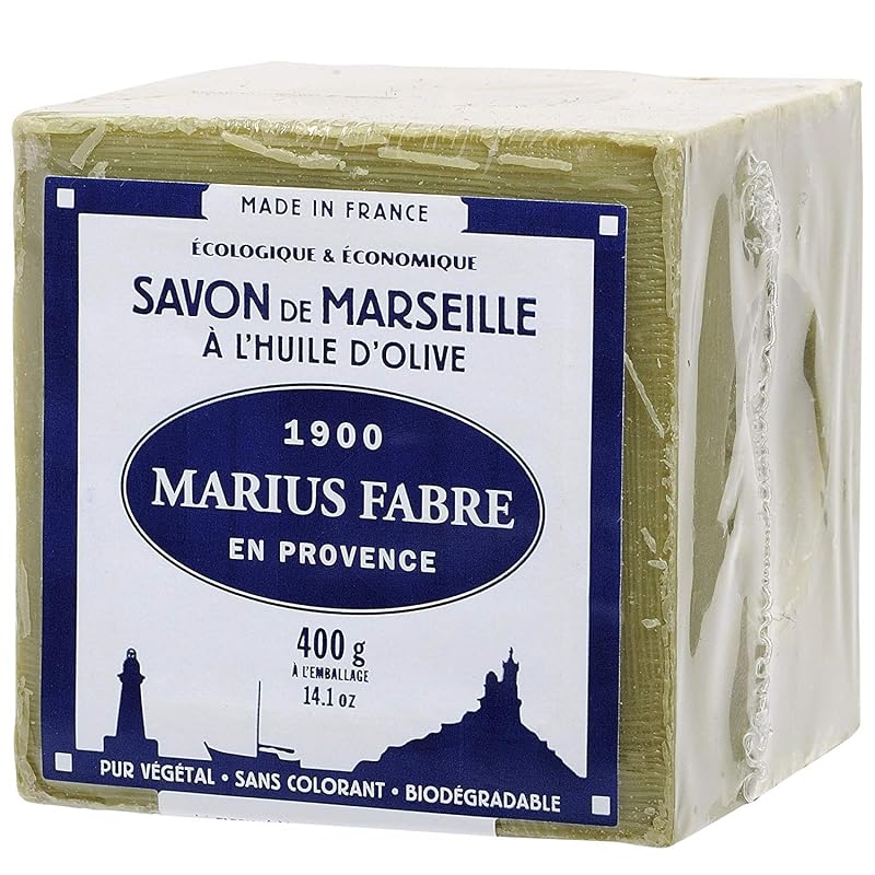 Olive Oil Marseille Soap Cube - 72% Olive Oil, Pack of 2 (400g Each)