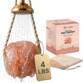 Himalayan Salt Buddy 4 lb Hanging Mineral Stone for Shower & Bath – Large Salt Rock for Soaks & Home Spa