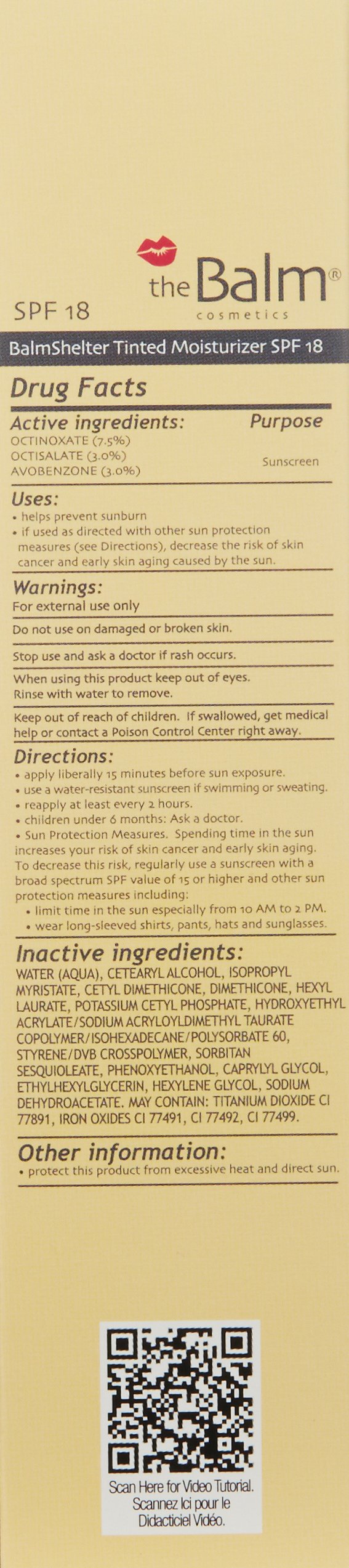Tinted Moisturizer with SPF 18 - theBalm BalmShelter Dark
