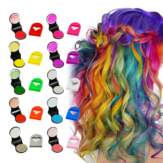 COLAYERIST Hair Chalk for Girls Washable, 10PCS Temporary Hair Color for Kids Adults, Temporary Hair Dye Wax Kids Makeup, Great Christmas Birthday Gifts for 6-13 Year Old Girls (Pink etc.)