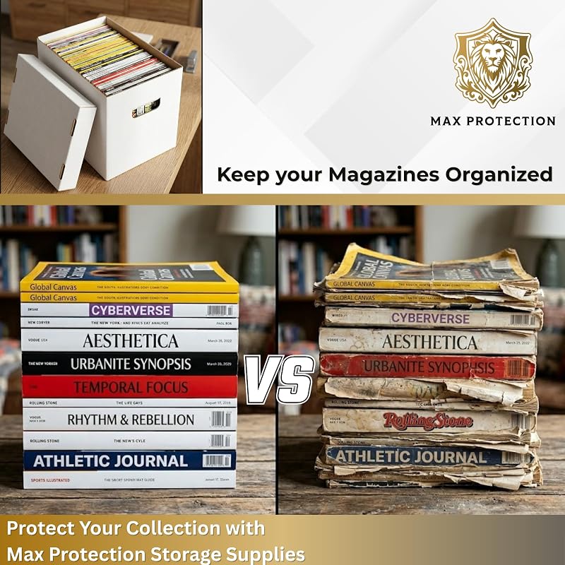 Max Protection Magazine Storage Boxes with Lids - Heavy Duty 10 Pack