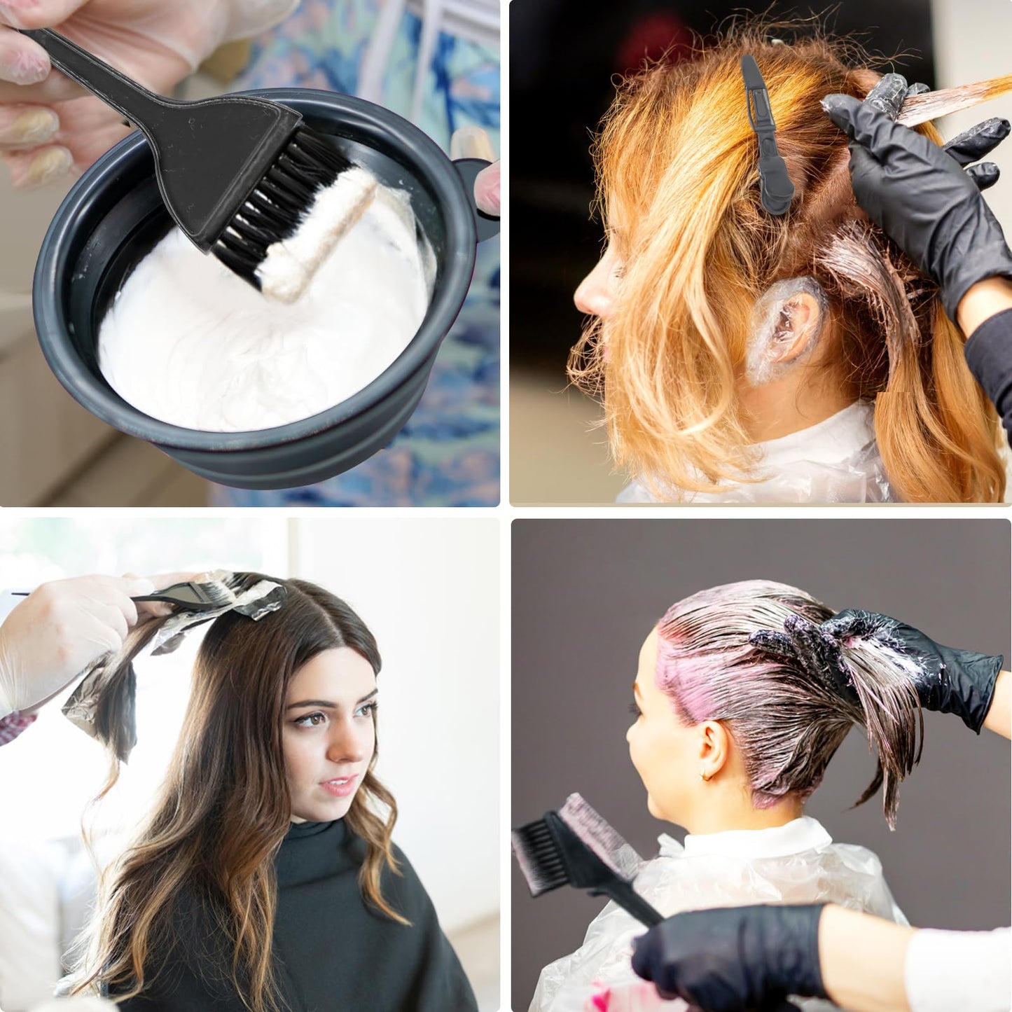 Xarchy 12 Pcs Hair Bleach Kit Professional Hair Coloring Products with Hair Dye Brush, Hair Color Bowl, Earmuffs, Hair Clips for Salon Hair Dye, Hair Color at Home, Hair Highlighting
