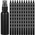 2 oz Refillable Spray Bottles – 100 Pcs Mini Spritzer with Nozzle Covers (Black) — Travel Cosmetic Bottles