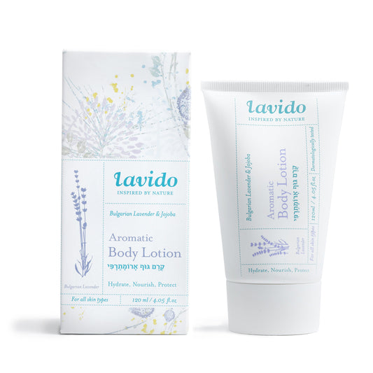Lavido - Natural Aromatic Body Lotion | Non-Toxic, Clean Skincare (Lavender, 4.05 fl oz | 120 ml)