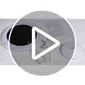White 8-Inch Rechargeable Makeup Mirror with 10X Magnification and LED Light - 14-Inch Vanity