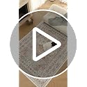 Zesthome 8x10 Beige/Gray Area Rug, Machine Washable Non-Slip Polyester