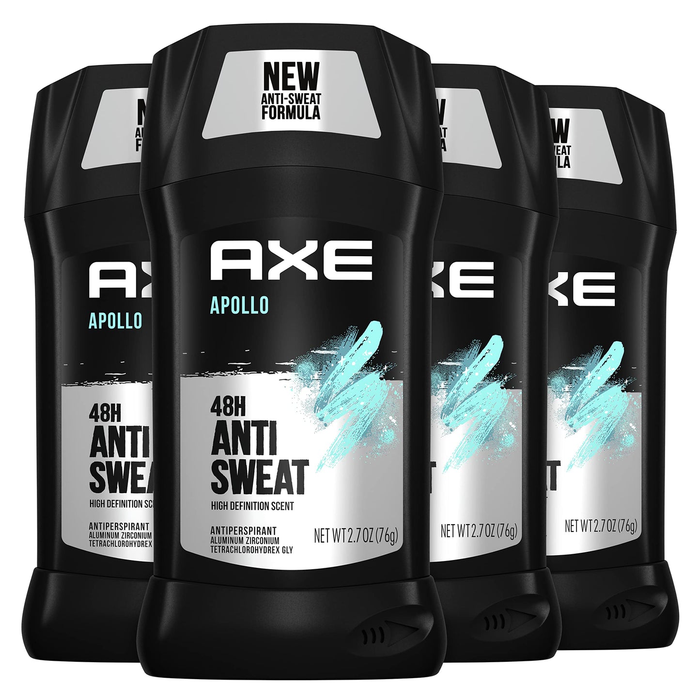 AXE Apollo Antiperspirant Deodorant Stick For Men Sage & Cedarwood 48 Hr Anti Sweat Mens Deodorant, 2.7 Ounce (Pack of 4)
