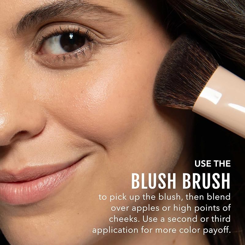 Foundation Brush for Cream, Liquid & Powder - Slanted Top for Flawless Blending